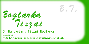 boglarka tiszai business card